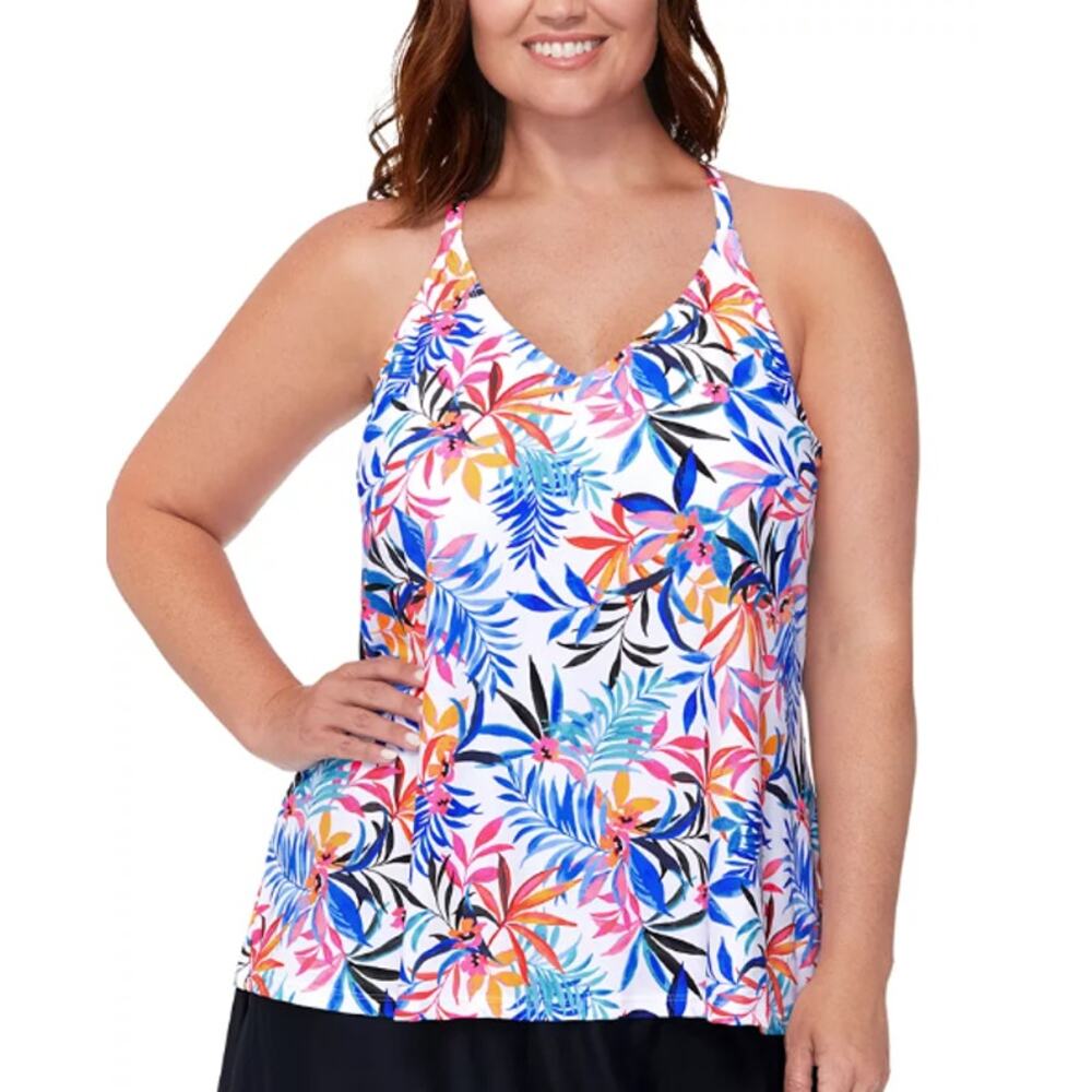 Island Escape White Tropical Floral One-Piece Swimsuit